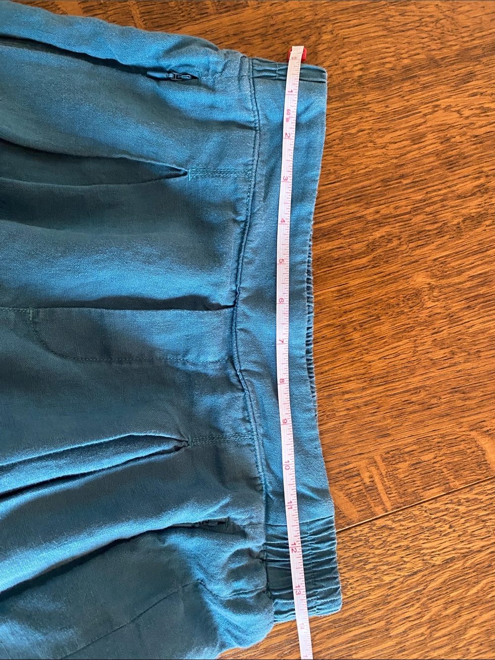 Athleta Teal Linen Wide-Leg Women’s Pants - Picture 5 of 5